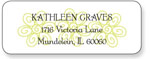 Queen Bee Personalized Return Address Labels - Graphic Flower Green (LBL-29)